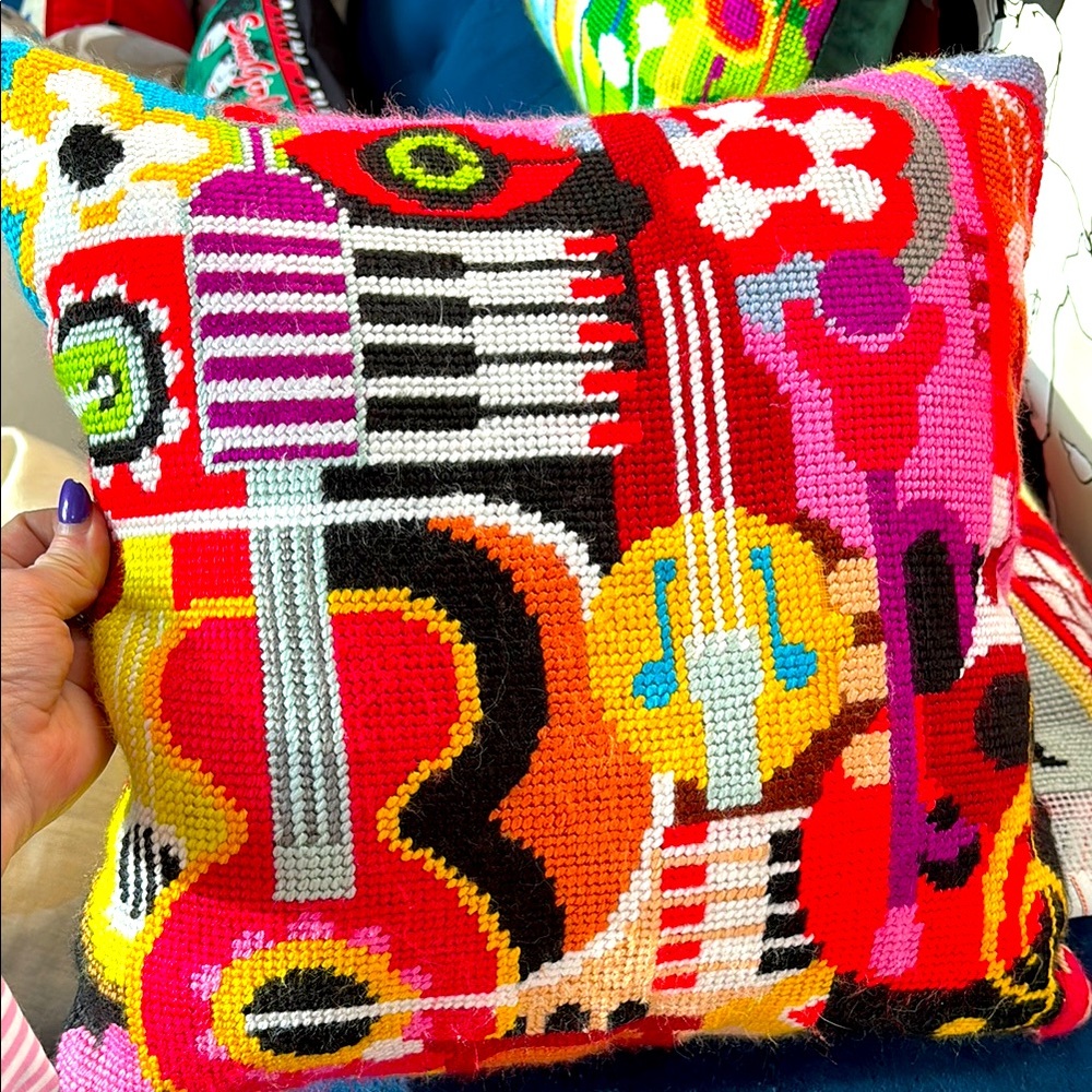 Needlepoint pillow handmade by me 😍